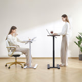 SIHOO D01 Adjustable Tilt Overbed Bedside Table with Wheels